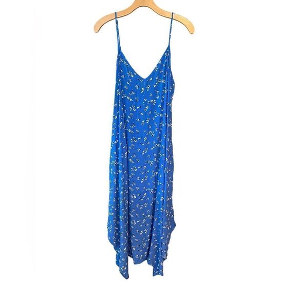 Gap NWT Sz S Blue Liberty Floral Skinny Straps Flowy Boho Maxi Summer Dress - Picture 1 of 7
